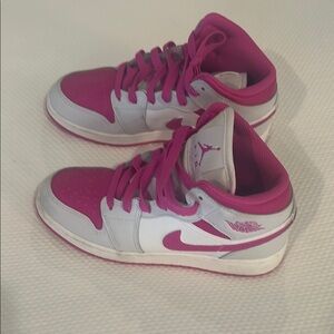 Nike Pink and White Sneakers with Classic Design. Hardly worn!